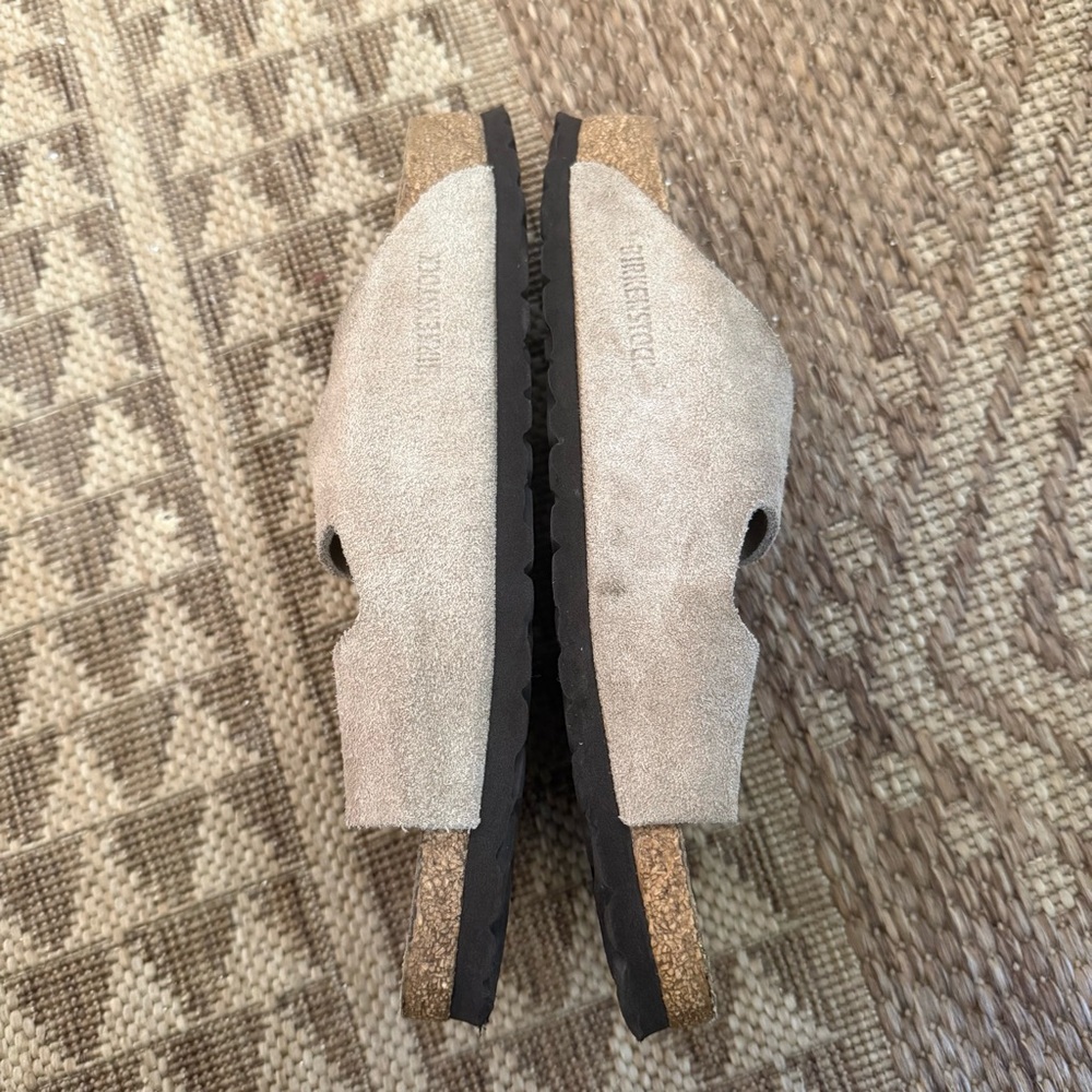 Birkenstock Arizona Suede Leather Slides Sandals Tan Brown  10 M 8 EUR 41 - Picture 2 of 6